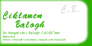 ciklamen balogh business card